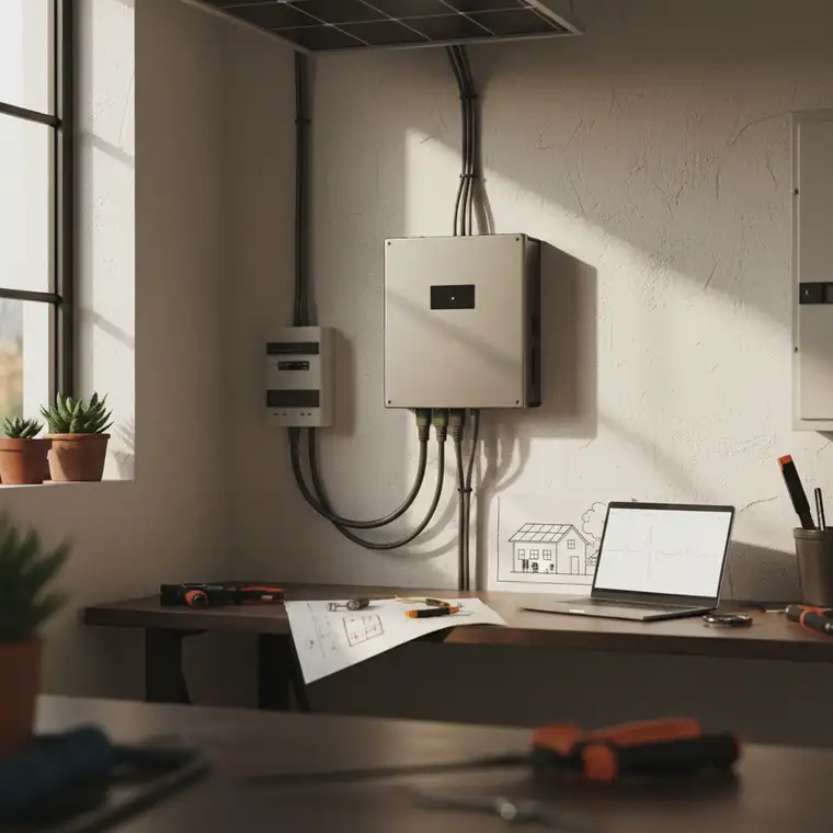 Falownik z ograniczeniem wypływu do sieci w domowej fotowoltaice