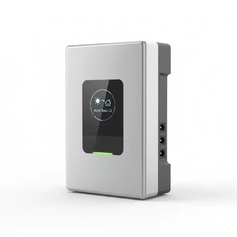 Nowoczesna domowa instalacja fotowoltaiczna z odpowiednio dobranym falownikiem, pokazująca jak unikać błędów przy doborze mocy falownika