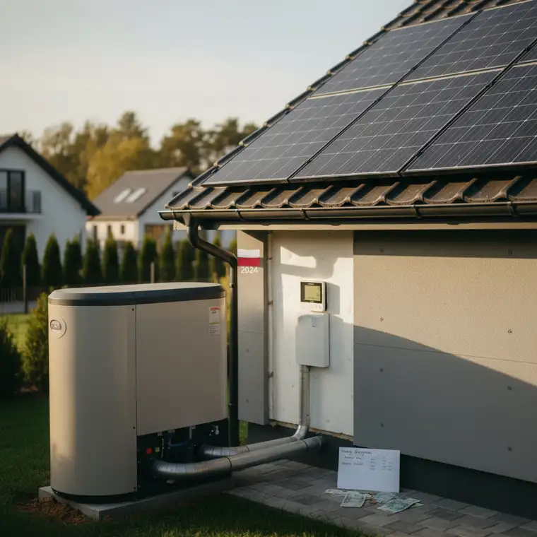 Koszt ogrzewania pompą ciepła domu 100 m² w Polsce 2024