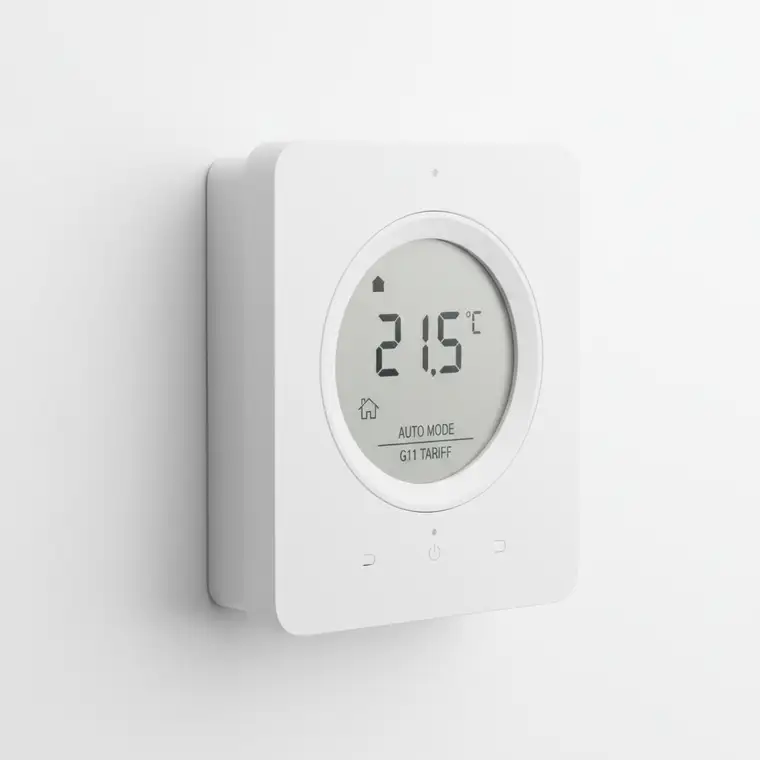 Schemat domu z pompą ciepła 9 kW, instalacją fotowoltaiczną i optymalną izolacją, pokazujący jak obniżyć zużycie prądu w taryfie G11 w 2026