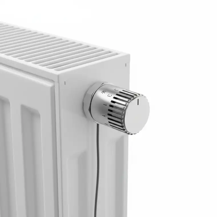 Schemat współpracy pompy ciepła z grzejnikami aluminiowymi pokazujący optymalną temperaturę zasilania bez przegrzewania pomieszczeń